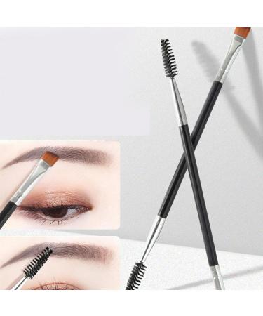 Double Ended Eyebrow Brush Angled Brow Brush with Spoolies Portable Makeup Tool 5.9in - Buy Online on GoSupps.com