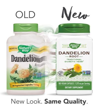 Nature's Way Dandelion Root 1575 mg - 180 Vegan Capsules for Liver Health - Buy Online on GoSupps.com
