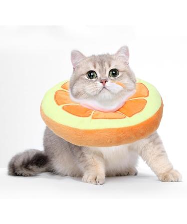 Naiveferry 1Pc Cat Cone Collar Soft Cute Orange Donut Cat Recovery Collar Adjustable Elizabethan Collar Cat Cones to Stop Licking After Surgery Cat Cone for Small Pet (suitable for 1-3 catties) 1 Orange - Buy Online on GoSupps.com