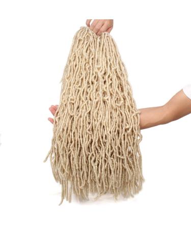 24 Inch Blonde Faux Locs Crochet Hair 2Packs - Natural Wavy Curly Soft Locs Extensions - Pre-Looped Goddess Dreadlocs for Women (24 Inch 613) - Buy Online on GoSupps.com