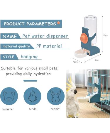 Canzoon Automatic Water Dispenser for Birds | Wasserstick for Nymphensittich Parrots | Scandinavian Blue Design - Buy Online on GoSupps.com