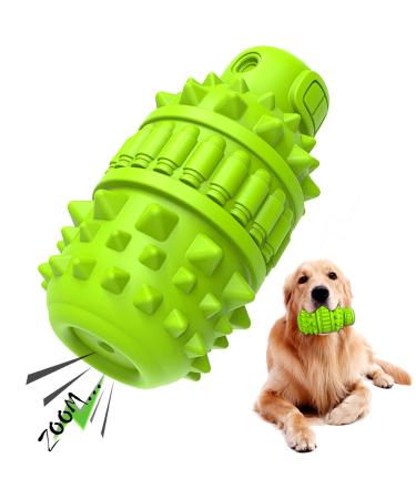 Dog Toy for Aggressive Chewer Large Medium Nearly Indestructible Super Chew Dog Toys Squeaky Dog Birthday Toy Dog Toothbrush Interactive Tough Durable Dog Toys Natural Rubber Green