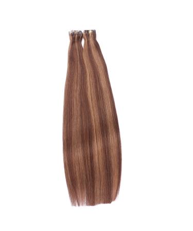 Tape In Hair Extensions - #6/12 Scene - 70cm - 20 Bricks 4cm Wide - 100% Remy Real Hair - Tress by Novon Hair Extensions - International Shipping Available - Buy Online on GoSupps.com