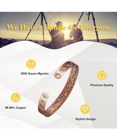 Shop Stylish Copper Bracelets for Women - Dragon & Phoenix Adjustable Magnetic Jewelry Gift - Buy Online on GoSupps.com