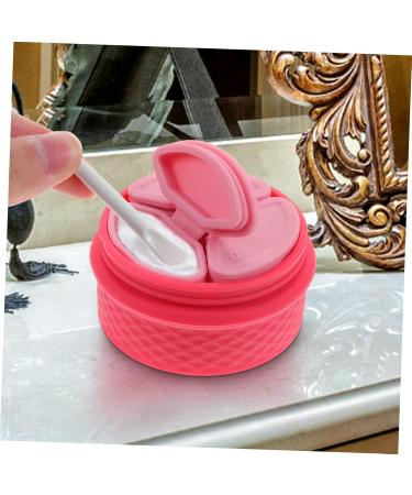 minkissy 1 Set Cream box cream jar with sealed lid silicone cream jar travel container for cream face cream pot silicone makeup containers salve jar Storage Box Miss Silica gel lips 6.5X6.5X4.5CM Pink - Buy Online on GoSupps.com