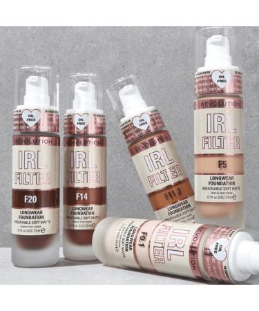 Makeup Revolution IRL Filter Longwear Foundation F12 - Medium to Full Coverage 23ml | International Shipping Available - Buy Online on GoSupps.com