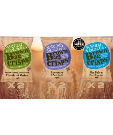 Brown Bag Crisps & Essential 4 You 10 Assorted 40g Crisps multipack such as Cheese and Onion Crisps Salt and Vinegar Crisps Prawn Cocktail Crisps. The perfect gluten free snacks & Vegan for you! - Buy Online on GoSupps.com