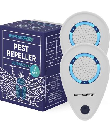 BRISON Ultrasonic Pest Repellent Plug in - 2 Pack for Mice, Rats, Spiders Control - Non-Toxic Electronic Repellent for Indoor Rodent and Insect Repellent - Buy Online on GoSupps.com