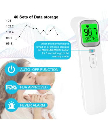 Touchless Digital Thermometer for Adults & Kids - No-Touch ForeheadEar with Fever Alarm - Buy Online on GoSupps.com