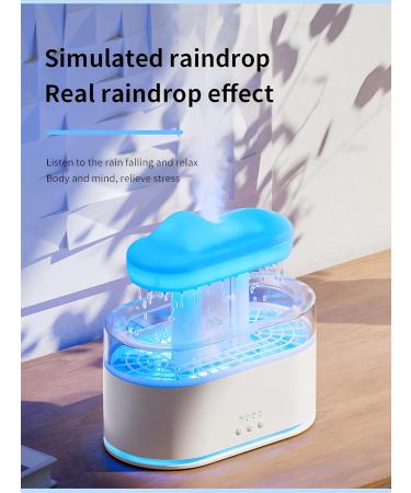 Rain Cloud Humidifier & Aromatherapy Diffuser | 350ml | 7 Color Zen Night Light | Sleep & Relaxation | International Shipping - Buy Online on GoSupps.com
