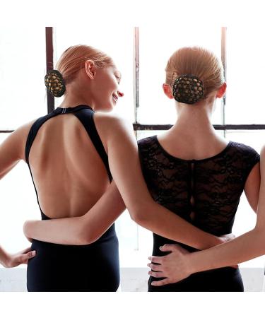Lusofie 8 Pieces Girls Hair Bun Cover Ballet Hair Bun Net Dance Hair Nets For Buns Elastic Bun Holders For Women's Hair - Buy Online on GoSupps.com