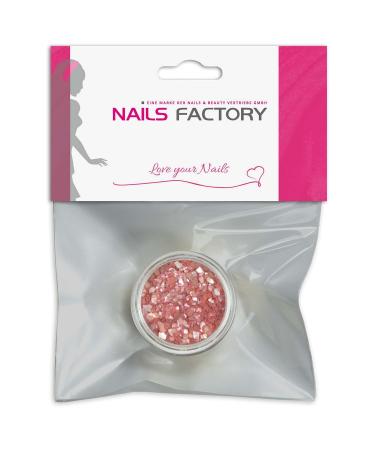 N&BF Nail Art Muschelspleter |Crushed Shells Red |Perlmutt splinters for gel nails and acrylic modeling |Glitter Sea Shells |Glitzer mussel particles |Musschel inlays red