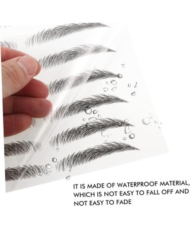 NOLITOY 20 sheets Temporary Hair-like Eyebrow Eyebrows Stickers Brow False Waterproof D Tattoos Imitation 21.5X14cmx2pcs Blackx2pcs - Buy Online on GoSupps.com