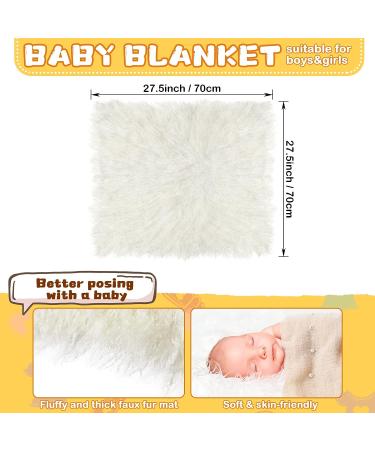 6 Pcs Newborn Photography Props Outfits - Long Ripple Wraps & Swaddle Blankets for Boys and Girls | Infant Posing Props 0-6 Months (White) - Buy Online on GoSupps.com