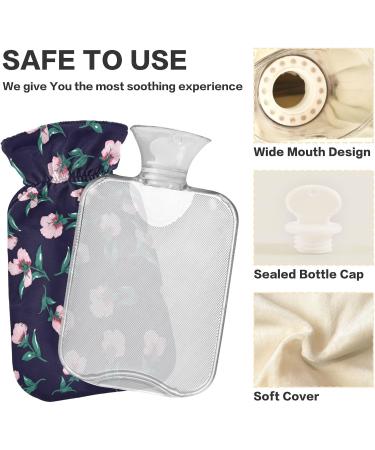 Naanle Spring Flowers Hot Water Bottle | 1L Transparent & Warm Cold Therapy for Pain Relief Ideal for Bed & Foot Use - Buy Online on GoSupps.com