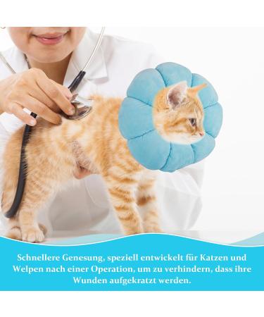 Buy Hylyun Adjustable Halsrause Cat Collar Soft Sunflower Design for Recovery | Ideal for Cats & Small Dogs After Surgery - Buy Online on GoSupps.com