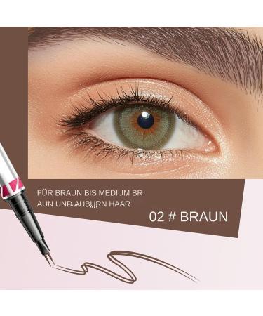  Generisch Curved eyebrow pencil waterproof 2-in-1 for eyebrows and eyeliner double-ended for girlfriend - Buy Online on GoSupps.com