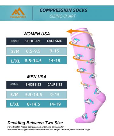 Compression Stockings for Men & Women - 20-30 mmHg Perfect for Running Travel Cycling Pregnancy - 6 Pairs S-M - Buy Online on GoSupps.com