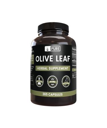 Pure Original Ingredients Olive Leaf (365 Capsules) No Magnesium Or Rice Fillers Always Pure Lab Verified 365 Count (Pack of 1)