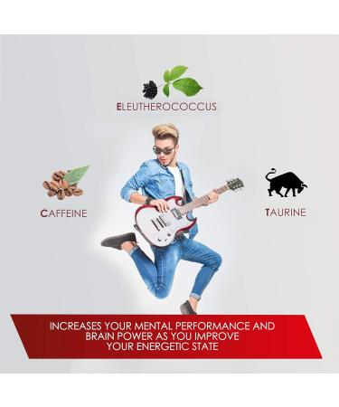 Healthy Fusion Taurine + Caffeine + Eleutherococcus | Natural Energy Booster for Enhanced Performance | 60 Capsules - Buy Online on GoSupps.com