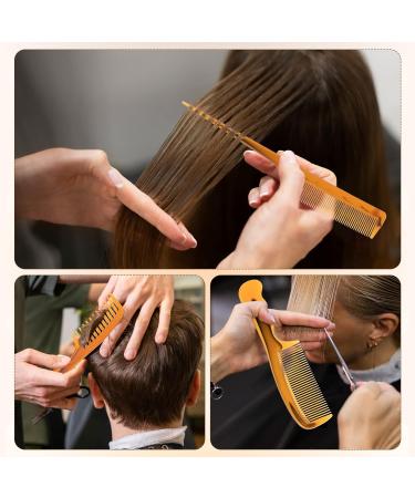 3-Piece Hair Comb Set: Tail, Wide Tooth, & Fine Comb | PROUSKY Anti-Static Hairdressing Combs in Yellow - Buy Online on GoSupps.com