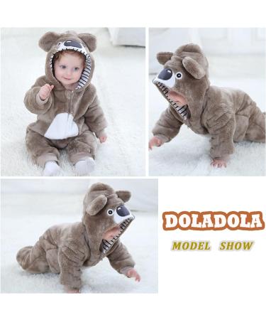 Doladola Unisex Baby Koala Romper | Flannel One Piece Pyjamas | 3-6 Months - Buy Online on GoSupps.com
