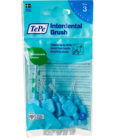 TEPE Interdental Brush Original Blue (ISO Size 3 0.6mm) - 16 Pack for Effective Interdental Cleaning | International Shipping Available - Buy Online on GoSupps.com
