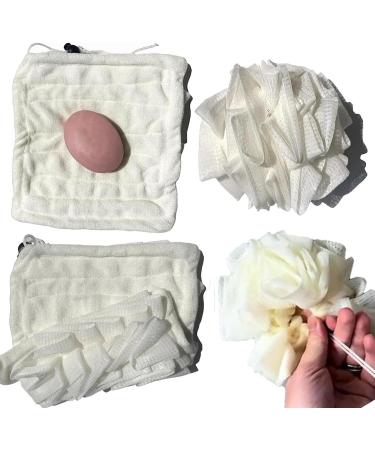 Leeffa Soft Loofah & Washcloth - 2-in-1 Exfoliating Bath Sponge & Shower Towel - Green | International Shipping Available - Buy Online on GoSupps.com