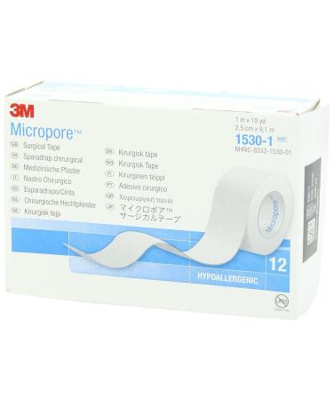 3M Medical & Surgical (n) Micropore Surgical Tape White 1 X 10 Yards Bx/12