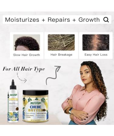 Chebe Hair Growth Oil & Butter - Deep Moisturization for All Hair Types | 8.8oz | Men & Women - Buy Online on GoSupps.com