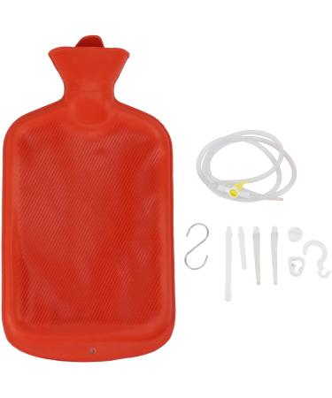 Pwshymi Colon Cleansing Enema Kit - 2L Enema Bag for Safe & Controlled Water Flow at Home (Red) | Fast International Shipping - Buy Online on GoSupps.com