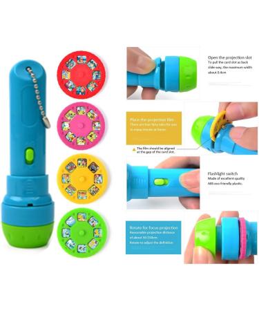 Xrten Projector Flashlight Toy - Children's Projection Lamp with 4 Fairy Tales & 32 Slides | International Shipping Available - Buy Online on GoSupps.com