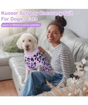 Kuoser Dog Body for Post-Op Recovery | Breathable & Comfortable E-Collar Alternative for Male & Female Dogs | Anti-Lick Surgery Body XL Purple - Buy Online on GoSupps.com