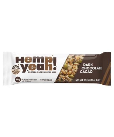 Manitoba Harvest Hemp Yeah! Protein-Packed Super Seed Bar Dark Chocolate Cacao 12 Bars 1.59 oz (45 g) Each