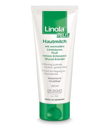 Linola Plus Skin Milk | 200ml Body Lotion for Itchy Dry Irritated Skin - Fast Absorbing & Reduces Redness - Buy Online on GoSupps.com