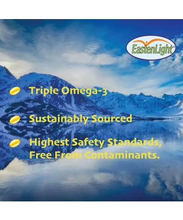 EastenLight Omega-3 1200mg Triple Strength Deep Sea Fish Oil/Vitamin D 1000IU 180 Softgels - Buy Online on GoSupps.com