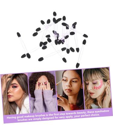 Baluue 100pcs Eye Shadow Stick Eyeshadow Makeup Sticks Eyebrow Brush Applicator Black Emulsion 7.5x0.5cm Black - Buy Online on GoSupps.com
