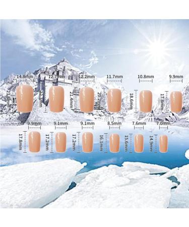 24Pcs Glossy Silver Glitter Curve Press-On Nails | Medium Square Acrylic Full Cover Fake Nails for Coquette Women & Girls - Sparkly Manicure Gel Glue Sticks - Buy Online on GoSupps.com