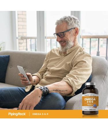 Piping Rock Omega 3 6 9 Supplements for Women and Men | 3600mg | 240 Softgel Capsules | Fish Flax Borage | Ultra Strength | Non-GMO Gluten Free - Buy Online on GoSupps.com
