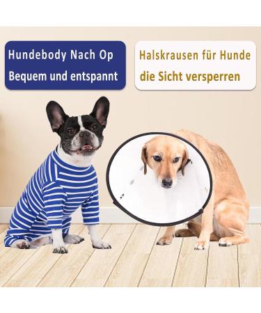 Buy Axcimond Dog One-Divider Long-Sleeved Body for Small & Medium Dogs - Post-Op Wound Protection & Anti-Leak Pajama - Alternative to Dog Cone in Blue - Buy Online on GoSupps.com