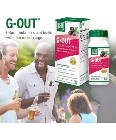 Bell G-Out Uric Acid Cleanse for Gout - Herbal Extracts for Normal Uric Acid Levels - Uric Acid Support - Buy Online on GoSupps.com