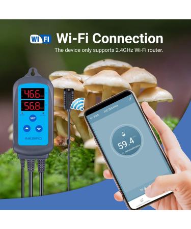 Inkbird IHC-200 WiFi Humidity Controller Hygrostats Humidistat Humidifier Dehumidifier with Wireless Alarm for Greenhouse Garden Grow Tent Plant Growing Seeding Reptile Incubation - Buy Online on GoSupps.com