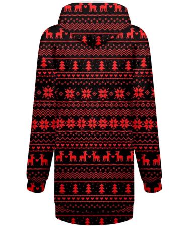 Women's Christmas Hooded Dress | Oversized Cartoon Party Costume | Long-Sleeved Hoodie Dress - Buy Online on GoSupps.com