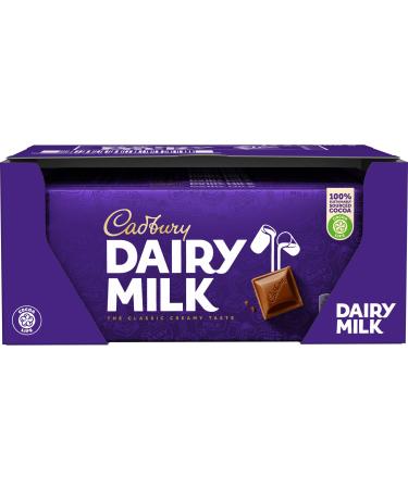 Cadbury Dairy Milk Chocolate - Creamy Milk Chocolate - Delicious Sweet Treat with a Sweet and Full Taste - Dairy Milk 17 x 180g