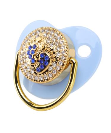 Soft Touch Silicone Baby Pacifier - Ultra-Light Bling Design for Newborns (6-18 Months) - Blue - International Shipping - Buy Online on GoSupps.com