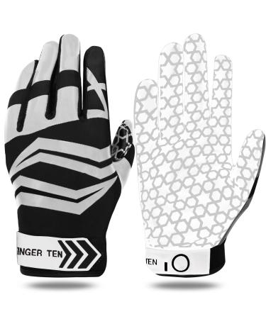 Lovmead American football gloves adult youth men gloves receiver receiver gloves ultra stick for sports football s gray