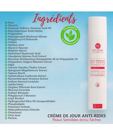 Nezeni Anti-Wrinkle Face Cream for Women/Men 18 Active Ingredients | Deep Wrinkle Filler | Firming Anti-Wrinkle Day Cream for Face Neck and D collet | Sensitive and/or Dry Skin - Buy Online on GoSupps.com