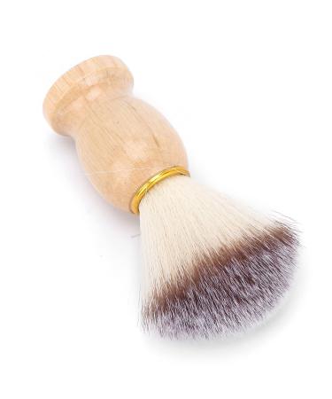 Men Shaving Brush Soft Nylon Wool Wood Handle Grooming Tool for Facial Beard Cleaning