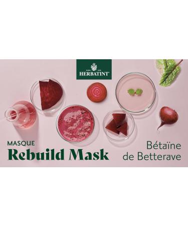Herbatint Rebuild Mask Organic Repair Mask - 200ml | Nourishes Repairs and Protects Damaged or Stressed Hair | Exclusive Formula with Vegetable Keratin | 99% Natural Ingredients Vegan - Buy Online on GoSupps.com