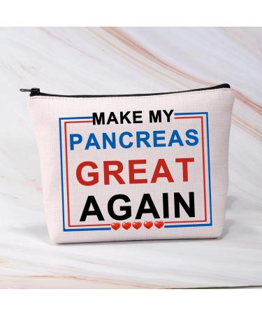 BDPWSS Diabetic Gift | Diabetes Awareness Makeup Bag | Support Diabetes Warriors | "Make My Pancreas Great Again - Buy Online on GoSupps.com